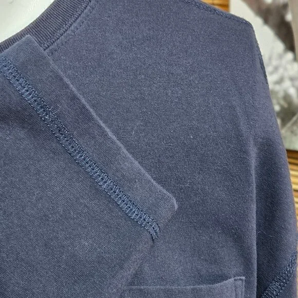 men's Carhartt Long Sleeve Pullover Shirt in Navy - Picture 3 of 8